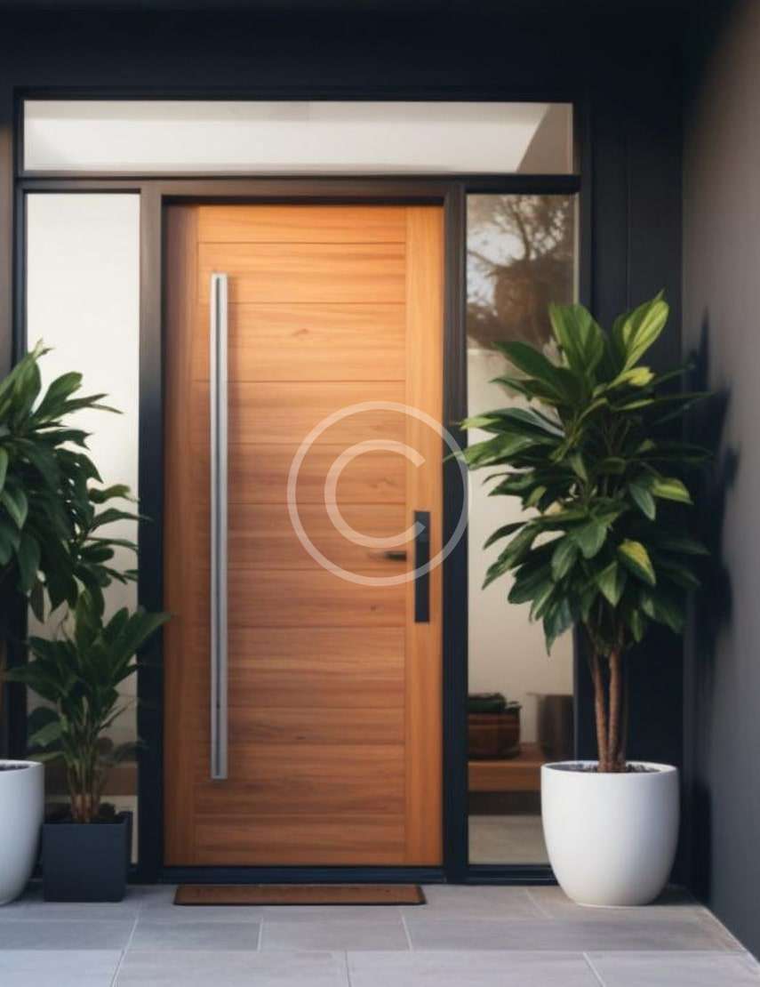 Oak entry door